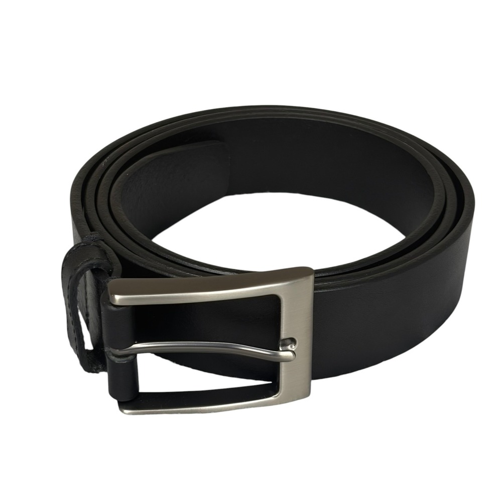 Mens Wearhouse Black Italian Leather Belt Size 42 Handcrafted USA 12615-001